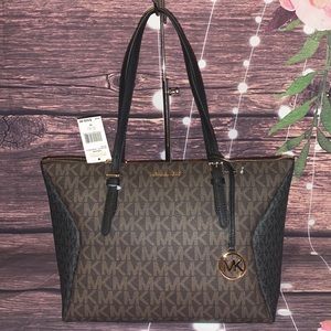 🌺 MICHAEL KORS 🌺 CAROLINE BROWN BLACK SIGNATURE